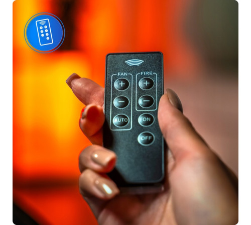 Пелетна піч-камін THUNDER KARMEN BLACK 10 кВт