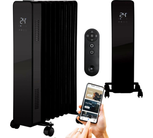 Масляний обігрівач THUNDER SIMPLE-BLACK – 2500Вт