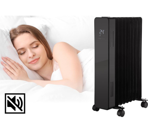 Масляний обігрівач THUNDER SIMPLE-BLACK – 2500Вт