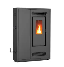 Пелетна піч-камін Thunder Aria Black 7,5 кВт