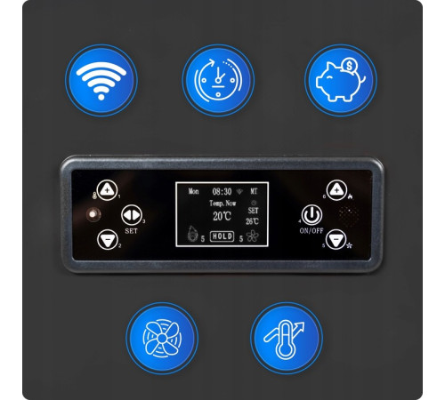 Пелетна піч-камін ARIA BLACK 12 кВт