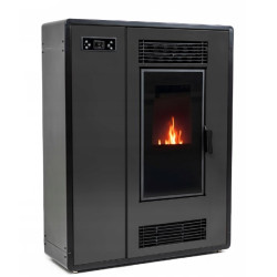 Пелетна піч-камін ARIA BLACK 12 кВт