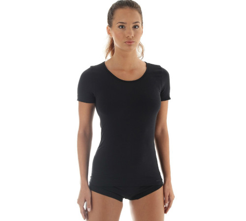 Жіноча футболка Brubeck Wool Comfort - -XL - чорна Жіноча футболка Brubeck Wool Comfort - -XL - чорна
