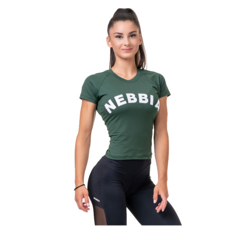 Жіноча футболка Nebbia Classic Hero 576 - зелений/M Жіноча футболка Nebbia Classic Hero 576 - зелений/M