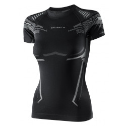 Жіноча спортивна футболка Bruback Dry - XL - чорна/графіт