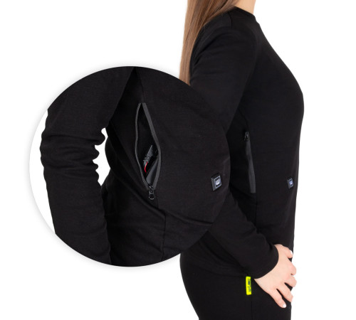 Жіноча футболка з довгим рукавом з підігрівом W-TEC Insulong Lady - чорний/XXL