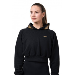  Світшот жіночий Nebbia Golden Crop 824 - чорний/S