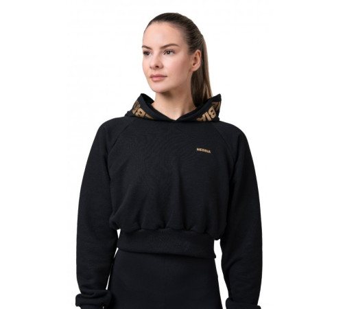 Світшот жіночий Nebbia Golden Crop 824 - чорний/S Світшот жіночий Nebbia Golden Crop 824 - чорний/S