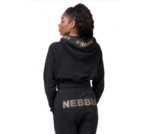 Світшот жіночий Nebbia Golden Crop 824 - чорний/S Світшот жіночий Nebbia Golden Crop 824 - чорний/S