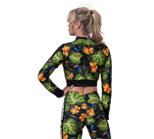 Жіноча кофта Nebbia High-Energy Cropped Jacket 564 - зелений/XS Жіноча кофта Nebbia High-Energy Cropped Jacket 564 - зелений/XS
