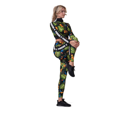 Жіноча кофта Nebbia High-Energy Cropped Jacket 564 - зелений/XS Жіноча кофта Nebbia High-Energy Cropped Jacket 564 - зелений/XS