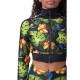 Жіноча кофта Nebbia High-Energy Cropped Jacket 564 - зелений/XS