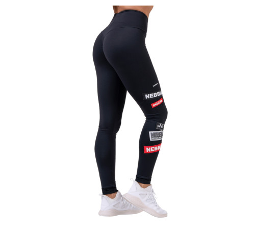 Жіночі легінси Nebbia High Waist Labels 504 - чорні/М Жіночі легінси Nebbia High Waist Labels 504 - чорні/М
