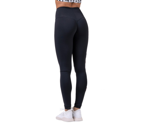 Жіночі легінси Nebbia High Waist Labels 504 - чорні/М Жіночі легінси Nebbia High Waist Labels 504 - чорні/М