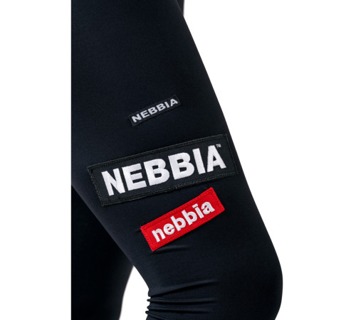 Жіночі легінси Nebbia High Waist Labels 504 - чорні/М Жіночі легінси Nebbia High Waist Labels 504 - чорні/М