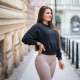 Жіночі легінси із завищеною талією Nebbia Lifting Effect Bubble Butt 587 - S - кремовий