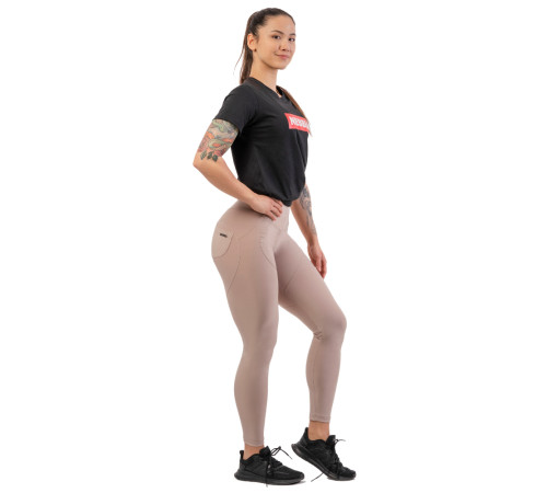 Жіночі легінси із завищеною талією Nebbia Lifting Effect Bubble Butt 587 - S - кремовий Жіночі легінси із завищеною талією Nebbia Lifting Effect Bubble Butt 587 - S - кремовий