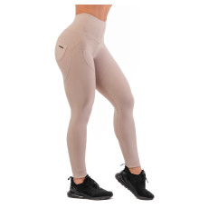 Жіночі легінси із завищеною талією Nebbia Lifting Effect Bubble Butt 587 -  S - кремовий