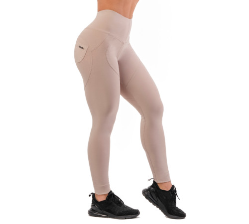 Жіночі легінси із завищеною талією Nebbia Lifting Effect Bubble Butt 587 - S - кремовий Жіночі легінси із завищеною талією Nebbia Lifting Effect Bubble Butt 587 - S - кремовий