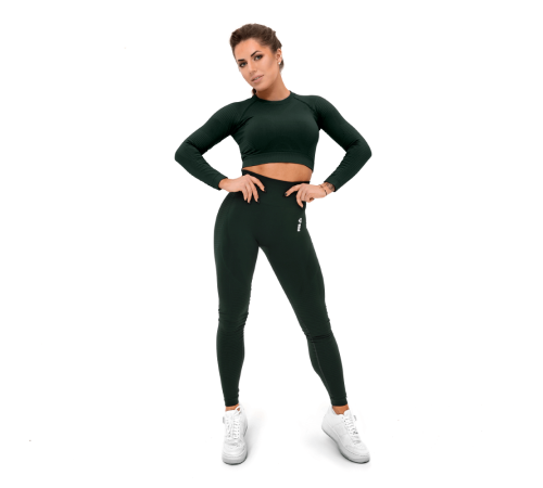 Жіночі легінси Boco Wear Bottle Green Cropped - XS/S - зелений Жіночі легінси Boco Wear Bottle Green Cropped - XS/S - зелений
