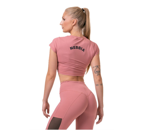Жіночий кроп-топ Nebbia Sporty Hero 584 - M - рожевий Жіночий кроп-топ Nebbia Sporty Hero 584 - M - рожевий