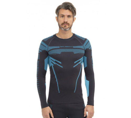 Термокофта чоловіча з довгими рукавами Bruback Dry - XXL - Графіт / Синій Термокофта чоловіча з довгими рукавами Bruback Dry - XXL - Графіт / Синій