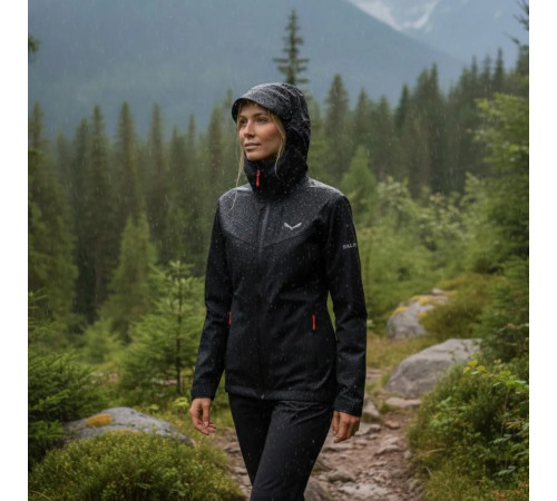 Куртка жіноча Salewa PUEZ (AQUA 4) 2.5L PTX JACKET W 28616 0910 розмір 42/36 - чорна