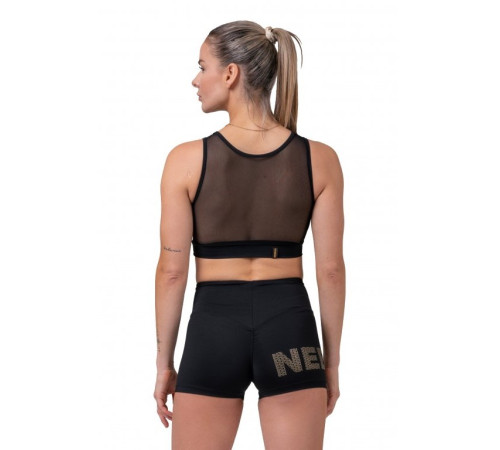 Кроп-топ Nebbia Gold Mesh 830 - чорний, M Кроп-топ Nebbia Gold Mesh 830 - чорний, M