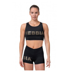 Кроп-топ Nebbia Gold Mesh 830 - чорний, M 