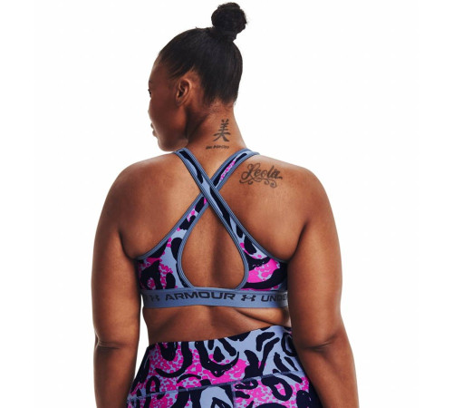 Спортивний бюстгальтер Under Armour Crossback Mid Print - S - блакитний Спортивний бюстгальтер Under Armour Crossback Mid Print - S - блакитний