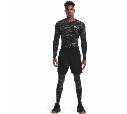 Чоловіча компресійна кофта Under Armour HG Armor Camo Comp LS - чорний камуфляж/L Чоловіча компресійна кофта Under Armour HG Armor Camo Comp LS - чорний камуфляж/L