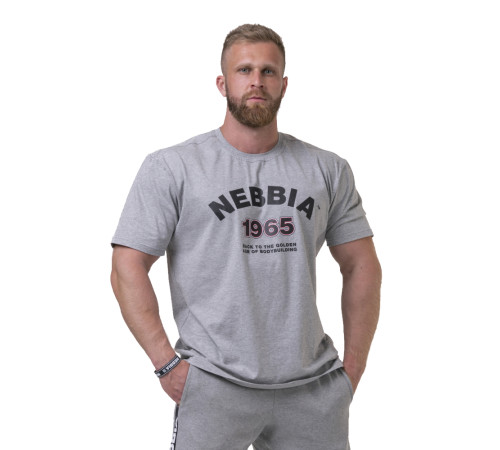 Чоловіча футболка Nebbia Golden Era 192 - сірий/L Чоловіча футболка Nebbia Golden Era 192 - сірий/L