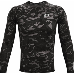 Чоловіча компресійна кофта Under Armour HG Armor Camo Comp LS - чорний камуфляж/XL