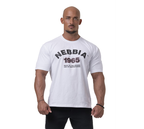 Чоловіча футболка Nebbia Golden Era 192 - білий/L Чоловіча футболка Nebbia Golden Era 192 - білий/L
