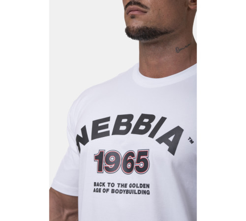 Чоловіча футболка Nebbia Golden Era 192 - білий/L Чоловіча футболка Nebbia Golden Era 192 - білий/L