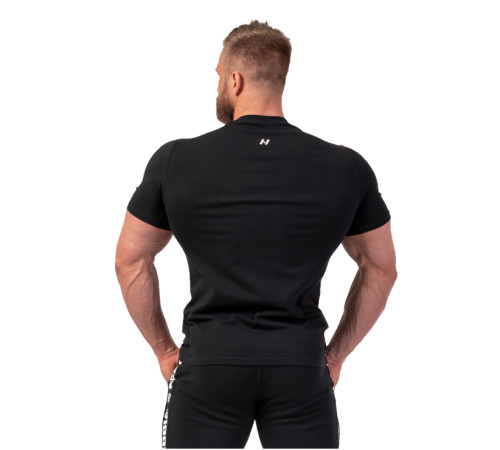 Чоловіча футболка Nebbia Vertical Logo 293 - чорний/XXL Чоловіча футболка Nebbia Vertical Logo 293 - чорний/XXL