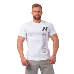 Чоловіча футболка Nebbia Vertical Logo 293 - білий/XL