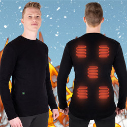 Чоловіча футболка з підігрівом W-TEC Insulong - чорний/XXL