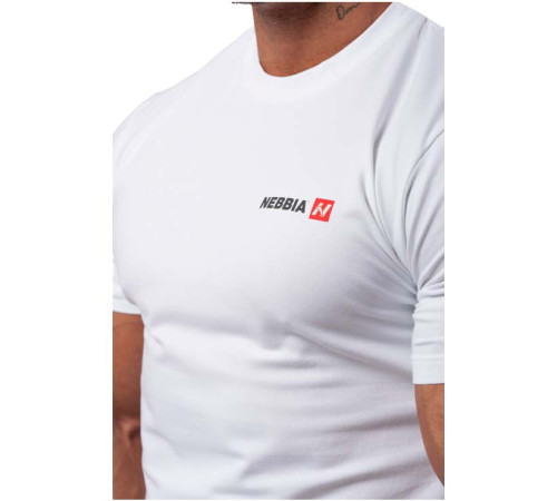 Чоловіча футболка Nebbia Minimalist Logo 291 - М - біла Чоловіча футболка Nebbia Minimalist Logo 291 - М - біла