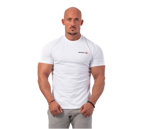 Чоловіча футболка Nebbia Minimalist Logo 291 - М - біла Чоловіча футболка Nebbia Minimalist Logo 291 - М - біла