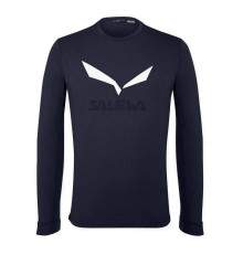 Футболка ч Salewa SOLIDLOGO DRY M L/S TEE 27340 3966 - 48/M - синій