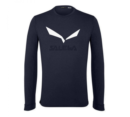Футболка ч Salewa SOLIDLOGO DRY M L/S TEE 27340 3966 - 48/M - синій
