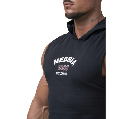 Футболка з капюшоном без рукавів Nebbia Legend-Approved 191 - чорний/XL Футболка з капюшоном без рукавів Nebbia Legend-Approved 191 - чорний/XL