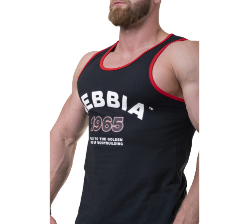 Чоловіча футболка без рукавів Nebbia Old School Muscle 193 - чорний/М