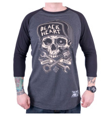 Футболка з довгими рукавами BLACK HEART Garage Built - сіра, M