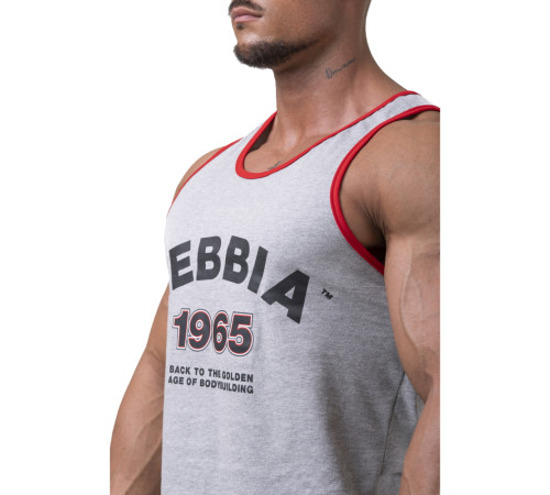 Чоловіча футболка без рукавів Nebbia Old School Muscle 193 - сірий/М