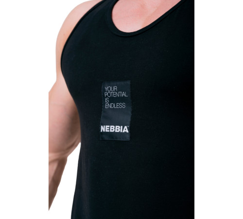 Чоловіча футболка Nebbia 'YOUR POTENTIAL IS ENDLESS' 174 - чорний/XL