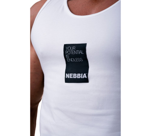 Чоловіча футболка Nebbia 'YOUR POTENTIAL IS ENDLESS' 174 - білий/М Чоловіча футболка Nebbia 'YOUR POTENTIAL IS ENDLESS' 174 - білий/М