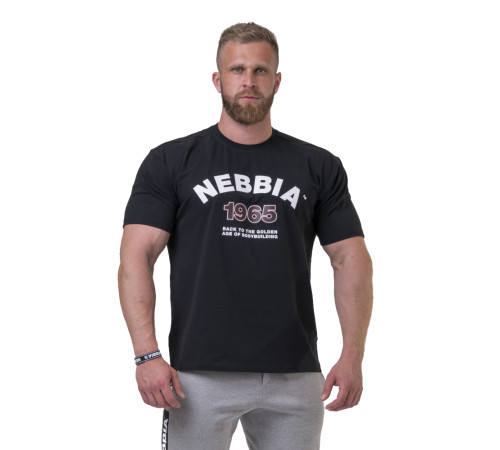 Чоловіча футболка Nebbia Golden Era 192 - чорний/М Чоловіча футболка Nebbia Golden Era 192 - чорний/М