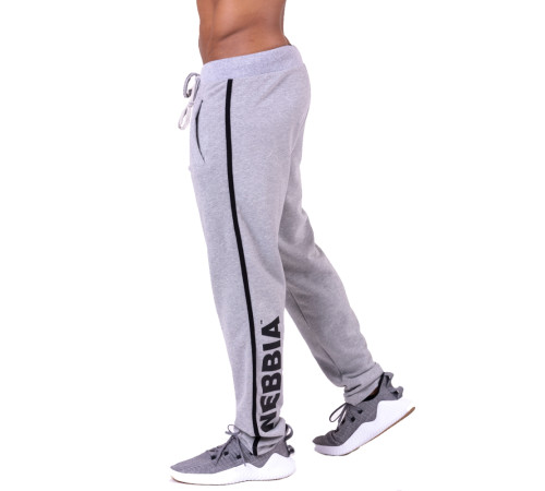 Чоловічі спортивні штани Nebbia Side Stripe Retro Joggers 154 - розмір M/сірий Чоловічі спортивні штани Nebbia Side Stripe Retro Joggers 154 - розмір M/сірий